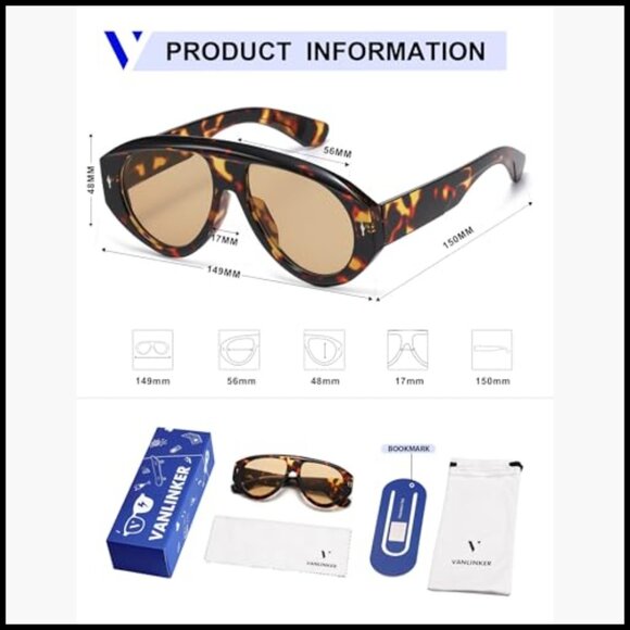 Plastic Aviator Sunglasses with UV400 Protection for Outdoor Activities